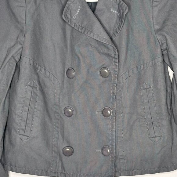 Talbots Petites Jackie Fit Double Breasted Blazer size 2p grey Jacket Crop - Picture 6 of 10